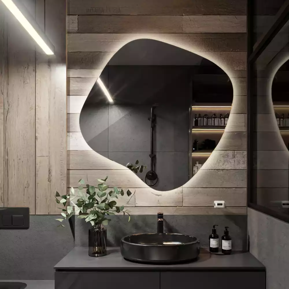 Miroir tache avec éclairage LED unique