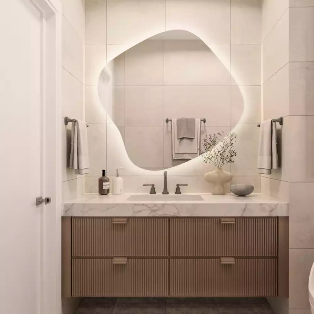 Miroir tache avec éclairage LED unique