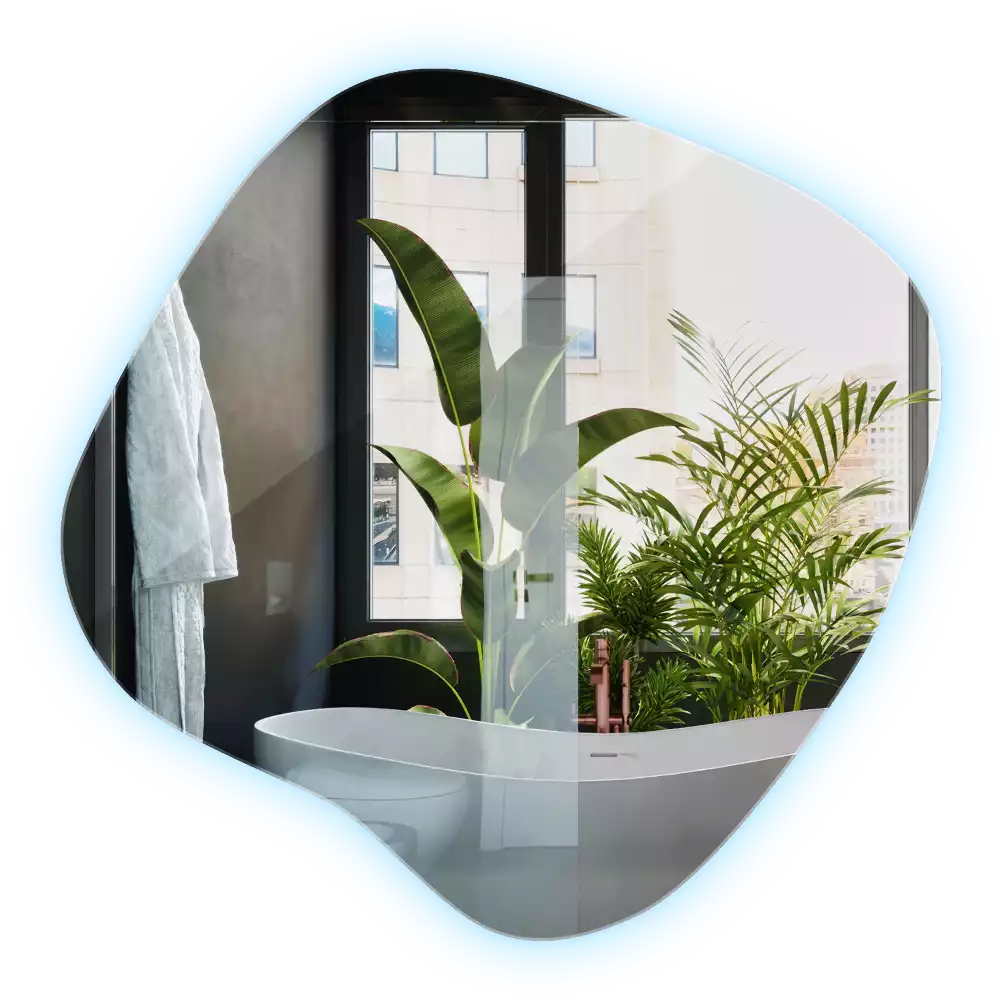 Miroir tache avec éclairage LED unique