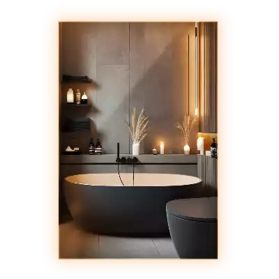 Miroir rectangulaire avec rétroéclairage LED