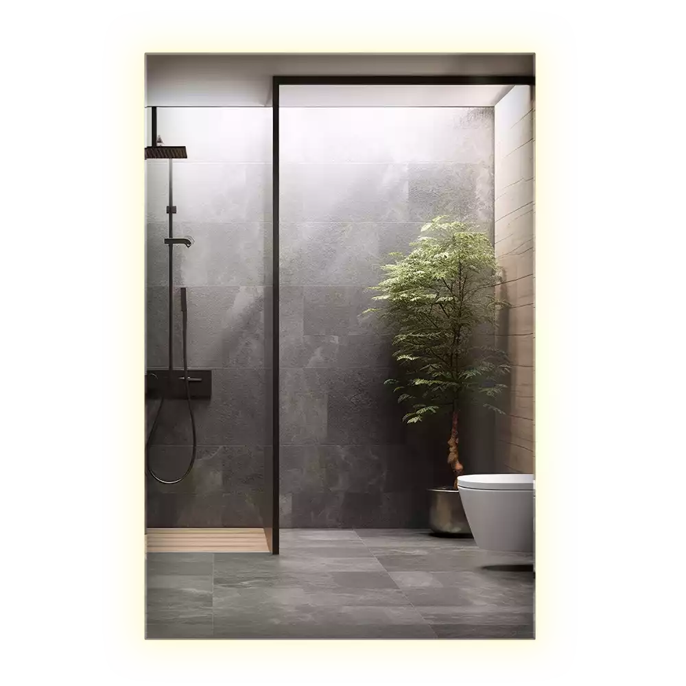 Miroir rectangulaire avec rétroéclairage LED