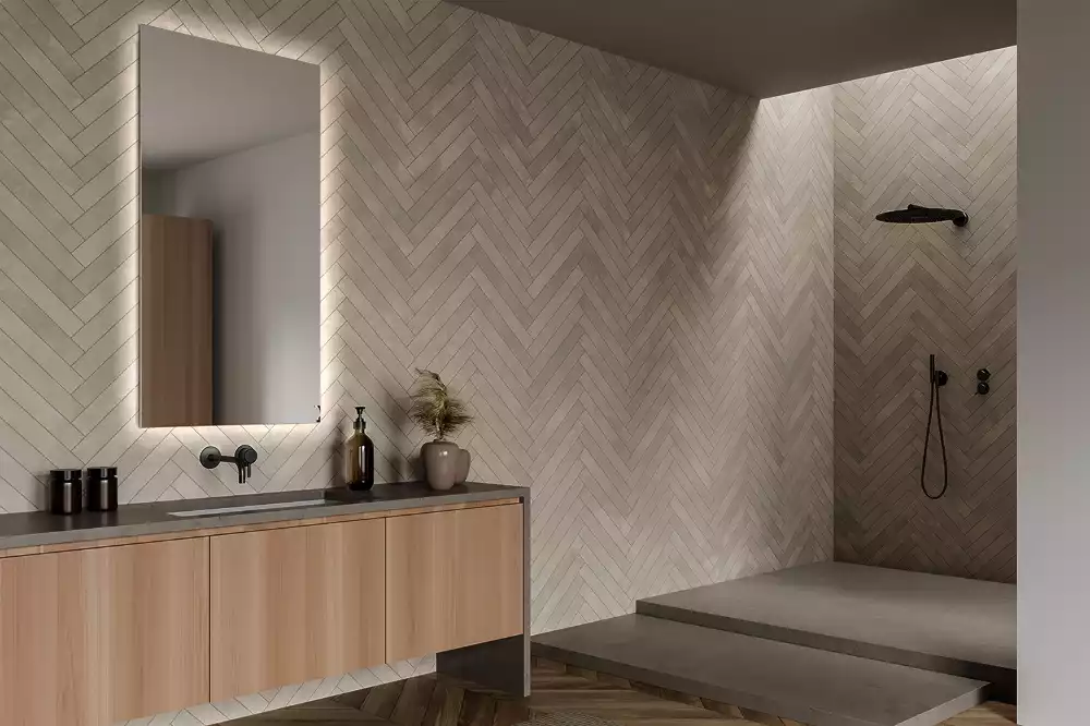 Miroir rectangulaire avec rétroéclairage LED