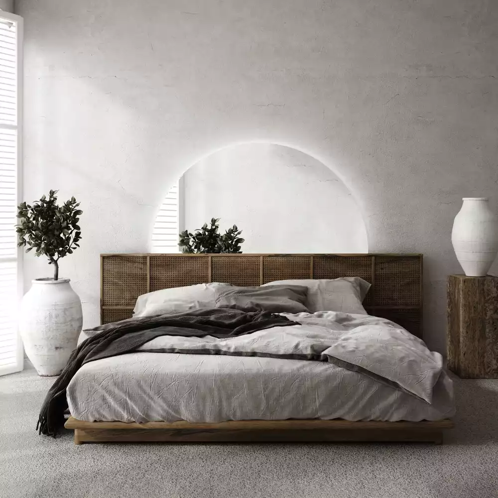 Miroir demi-cercle LED accessoire élégant