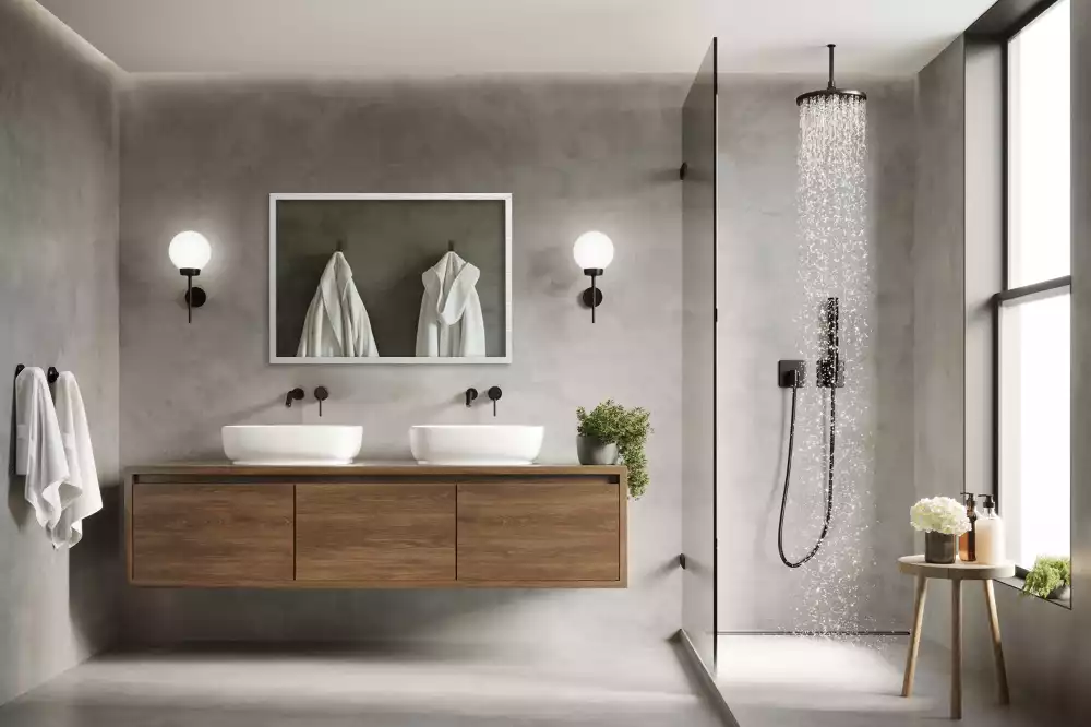 Miroir rectangulaire décoratif avec cadre blanc