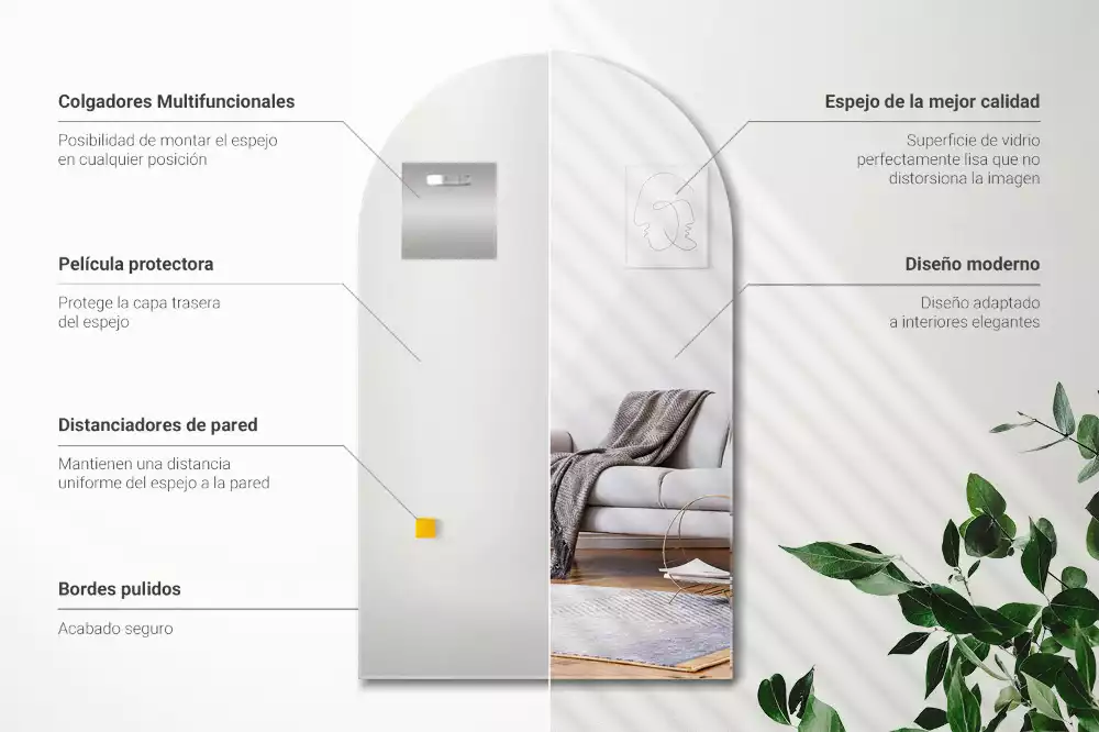Miroir en arc suspendu décoratif