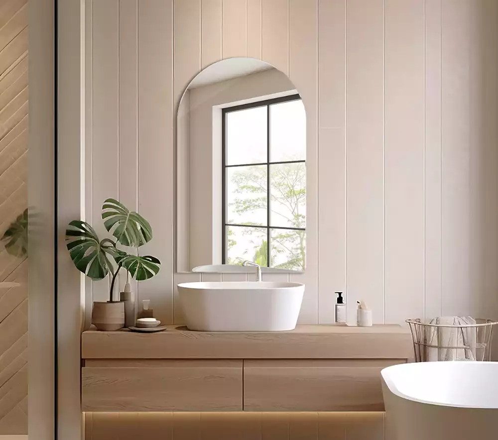 Miroir en arc suspendu décoratif