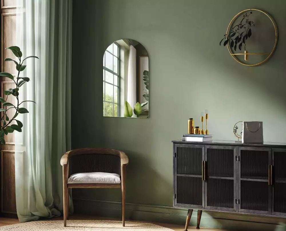 Miroir en arc suspendu décoratif