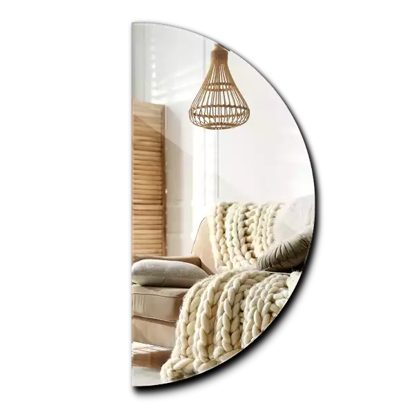 Miroir semi-circulaire suspendu sans cadre
