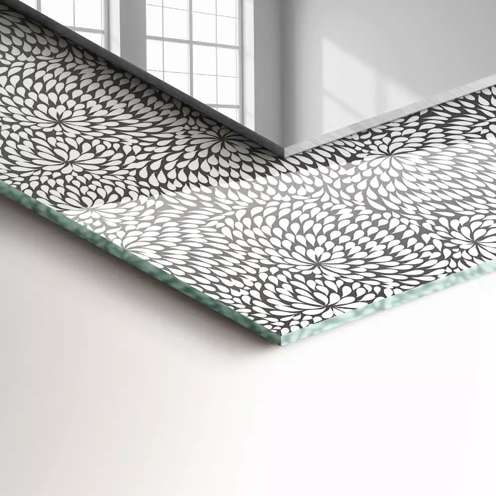Miroir avec imprimé rectangulaire Motif 3D