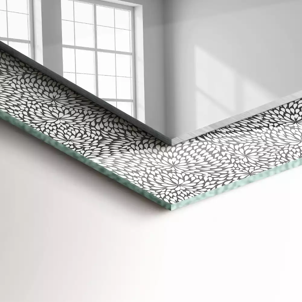 Miroir avec imprimé rectangulaire Motif 3D