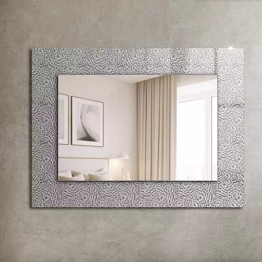 Miroir avec imprimé rectangulaire Motif 3D