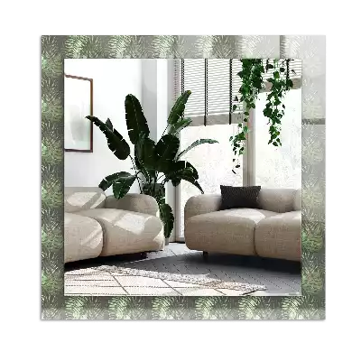 Miroir avec imprimé rectangulaire Feuilles de plantes tropicales