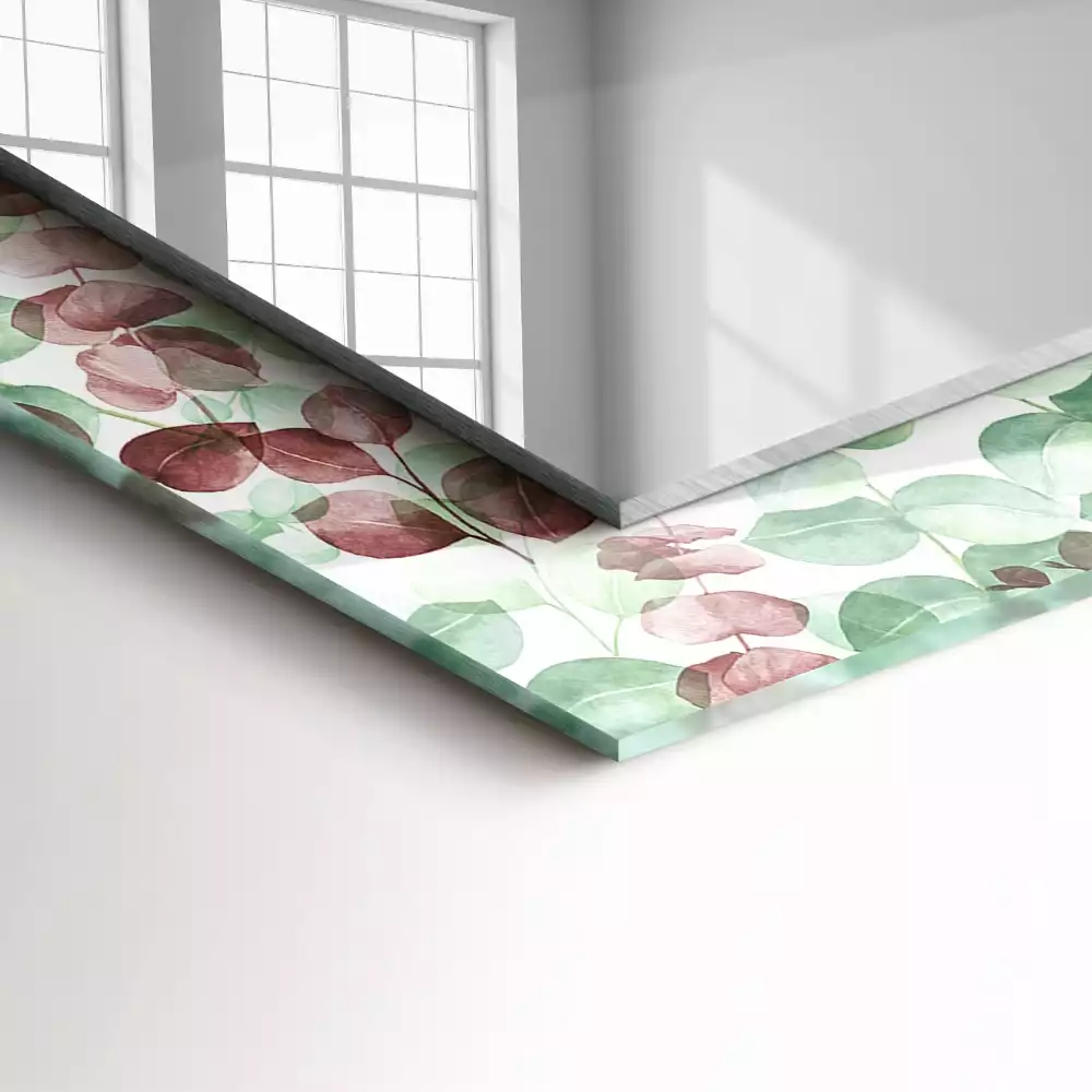 Miroir décoratif rectangulaire Feuilles aquarelle