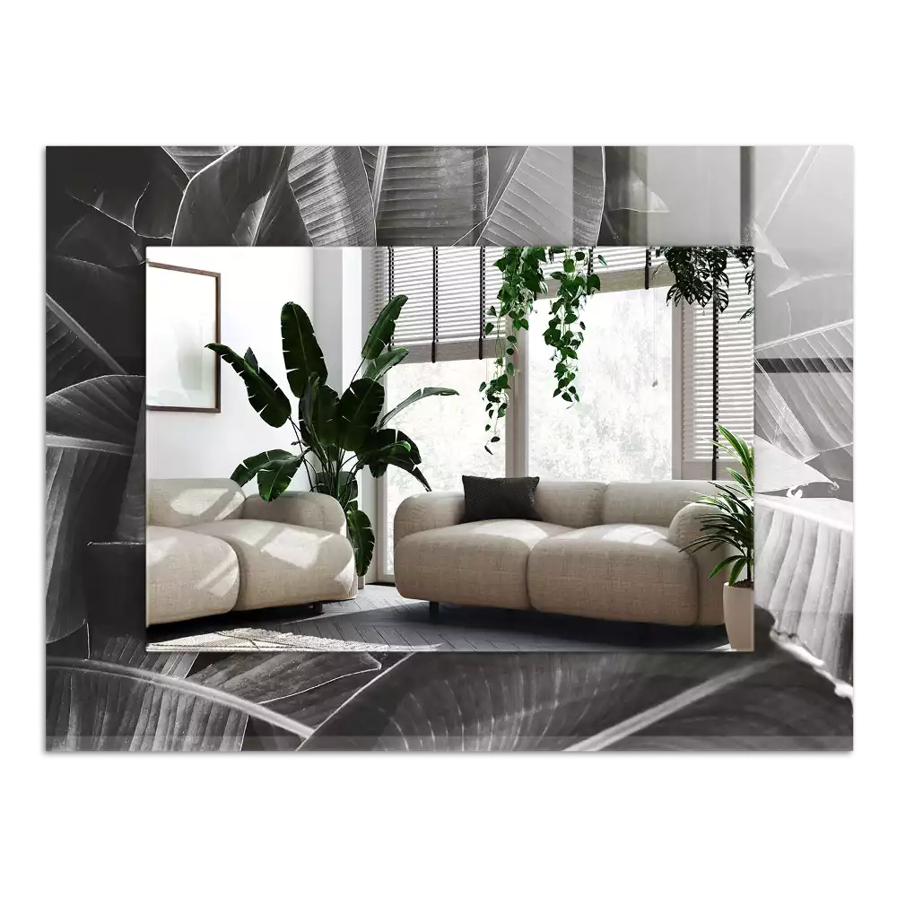 Miroir décoratif rectangulaire Feuilles de bananier