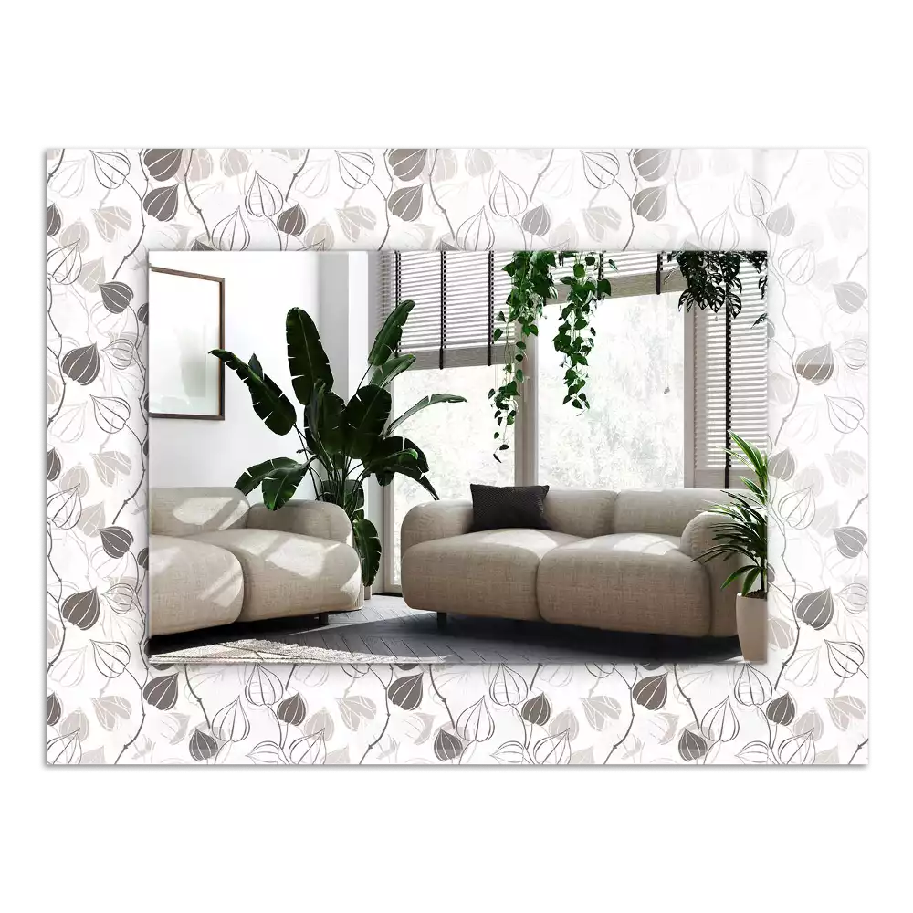 Miroir décoratif rectangulaire Feuilles motif