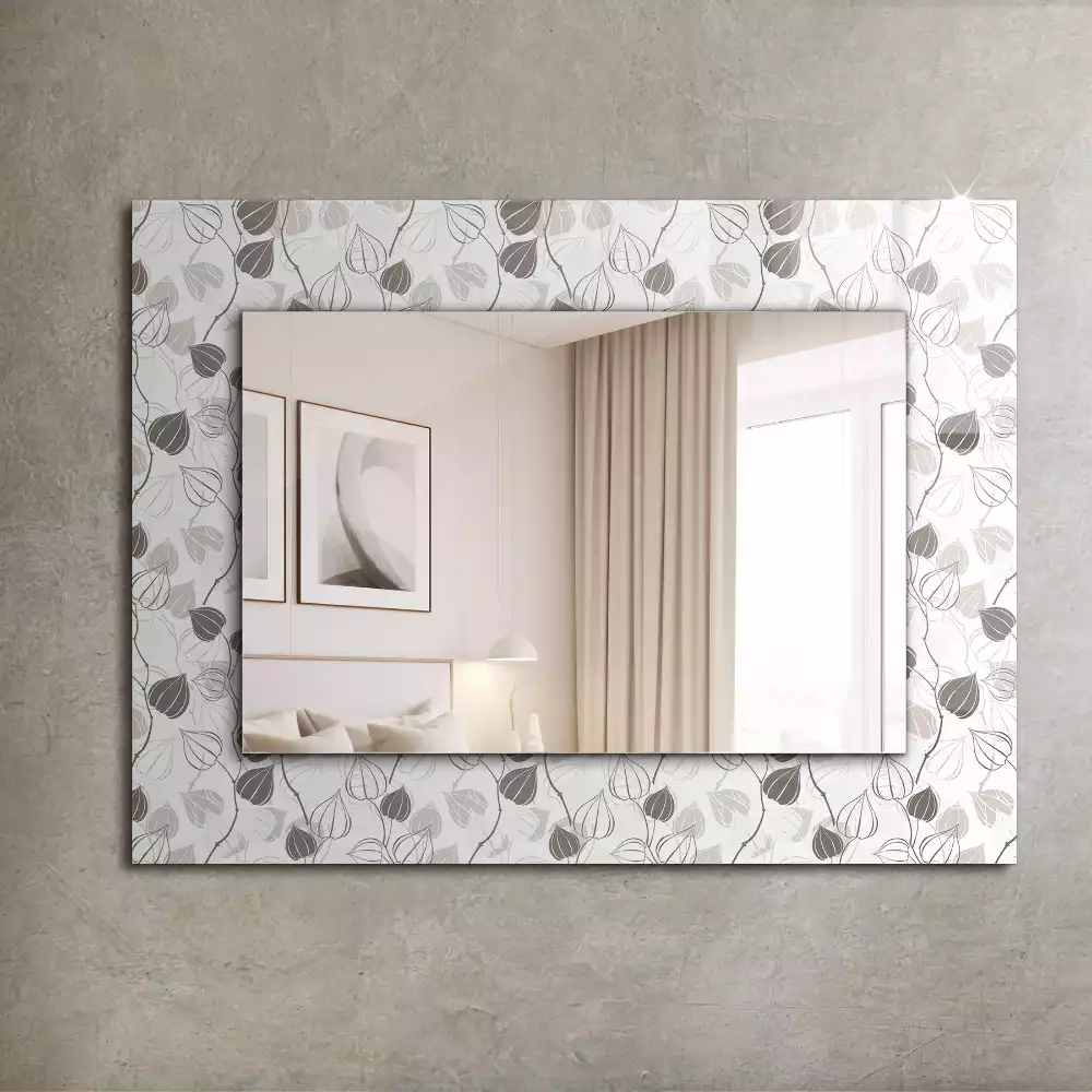 Miroir décoratif rectangulaire Feuilles motif