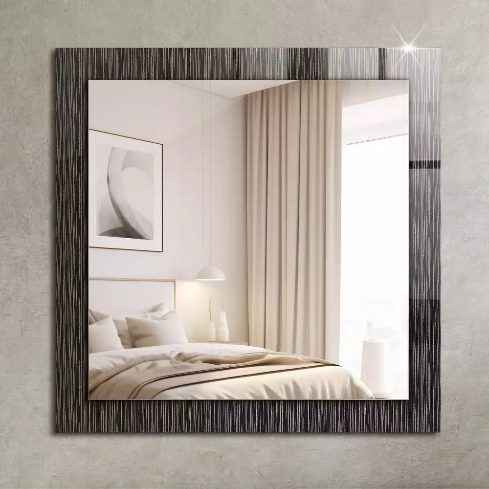Miroir avec imprimé rectangulaire Lignes modernes