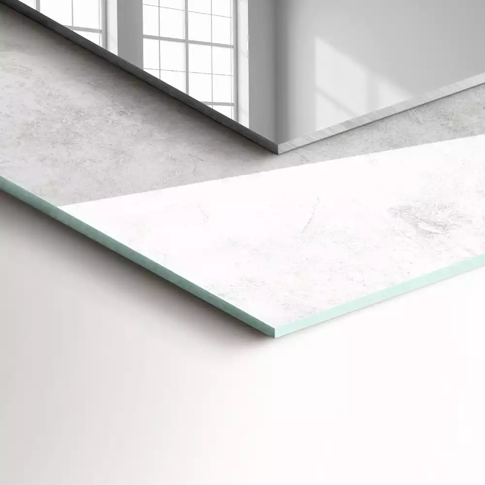 Miroir avec imprimé décoratif rectangulaire Motif texture grise