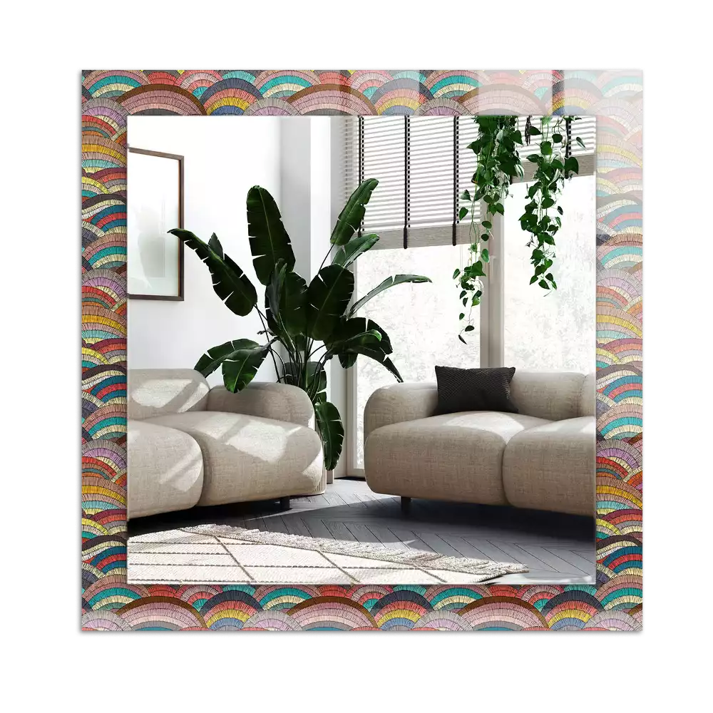 Miroir décoratif rectangulaire Arcs colorés vagues