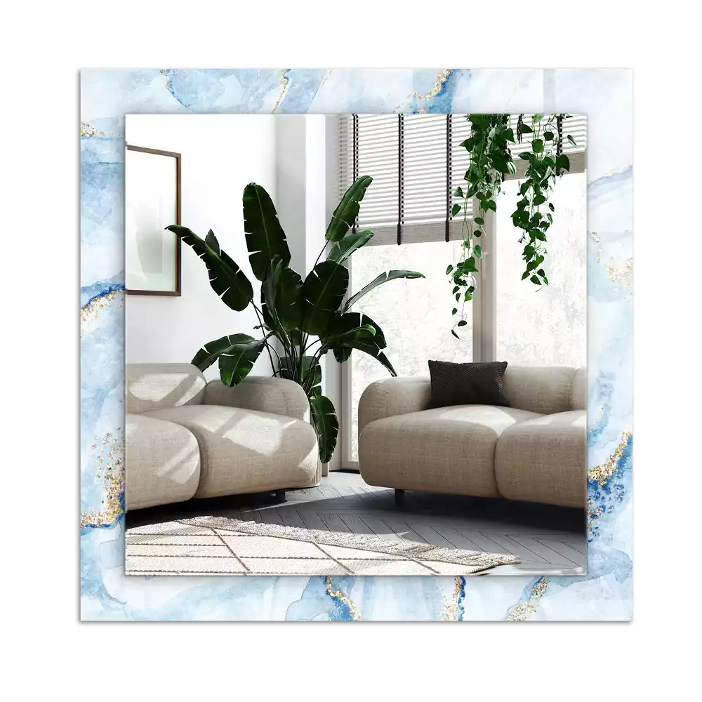 Miroir avec imprimé rectangulaire Motif abstrait marbre