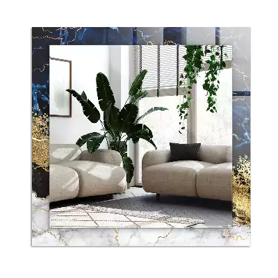 Miroir décoratif rectangulaire Abstraction marbre