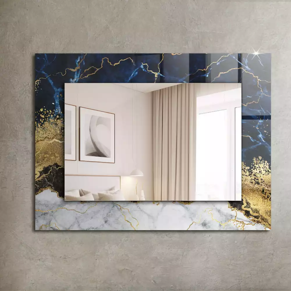 Miroir décoratif rectangulaire Abstraction marbre