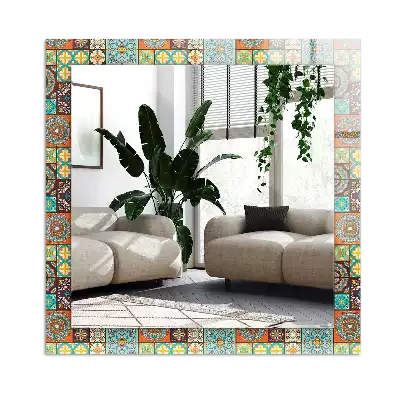Miroir avec imprimé rectangulaire Carrelage mosaïque coloré