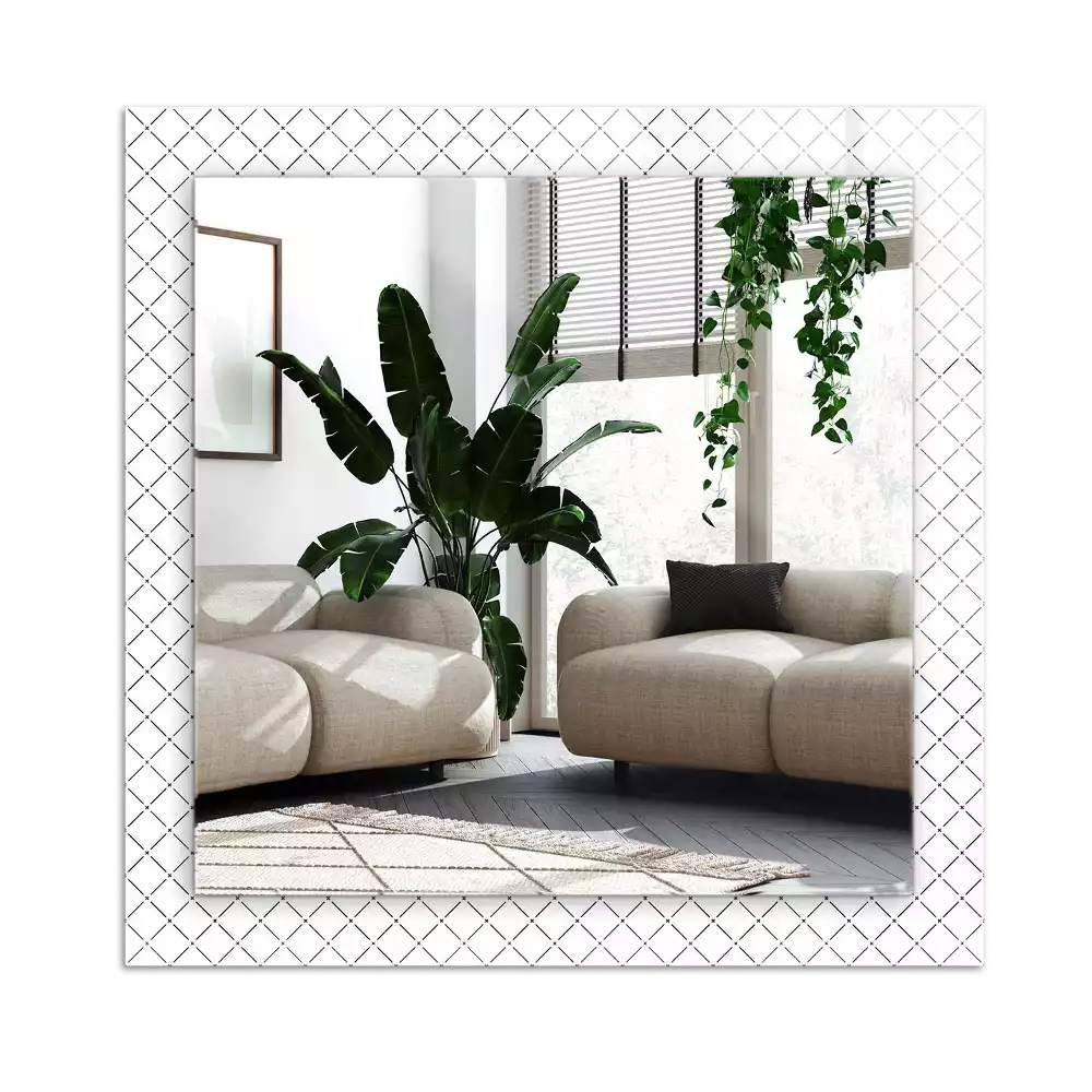 Miroir décoratif rectangulaire Carreaux lignes motif