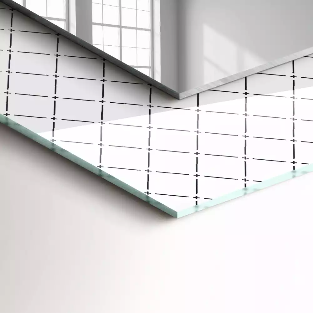 Miroir décoratif rectangulaire Carreaux lignes motif