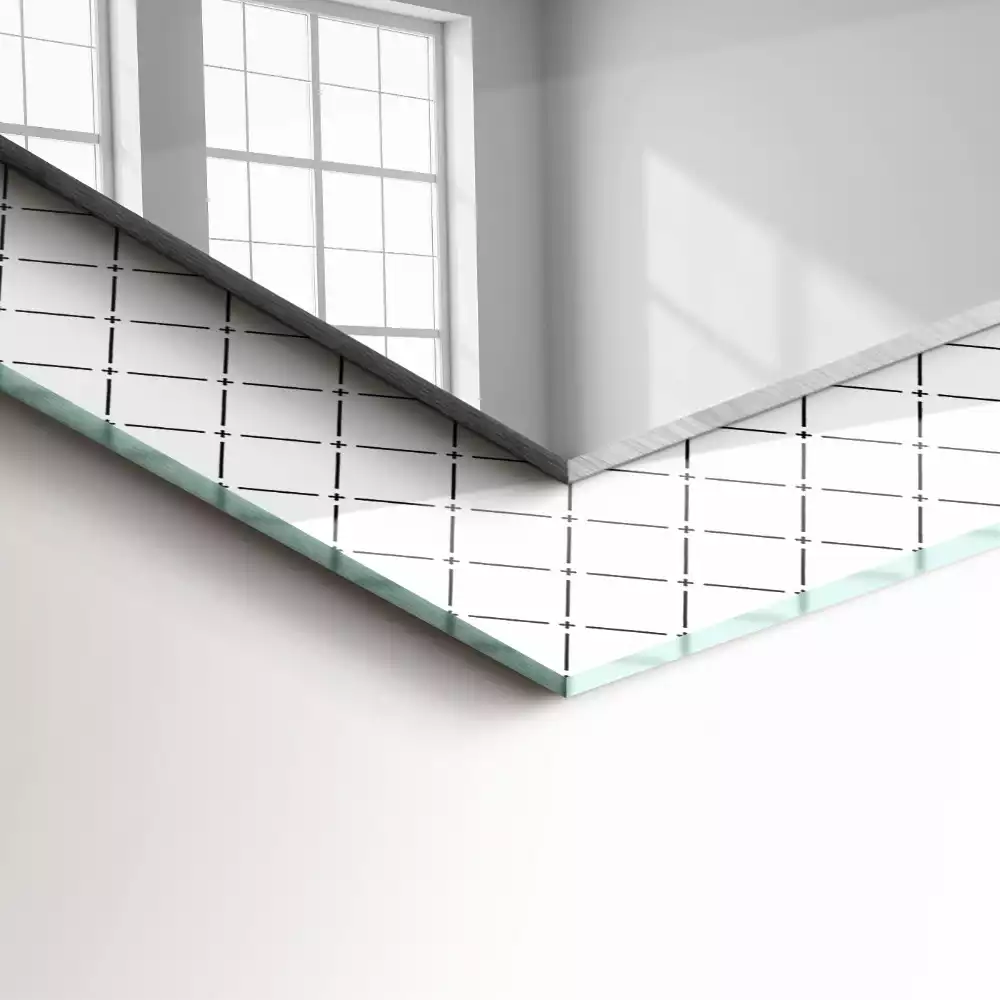 Miroir décoratif rectangulaire Carreaux lignes motif