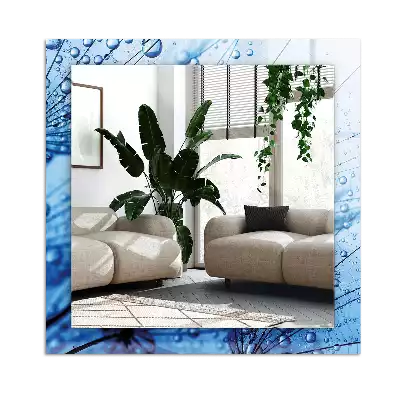 Miroir décoratif rectangulaire Gouttes sur pissenlits