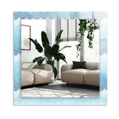 Miroir décoratif rectangulaire Motif en zigzag dégradé