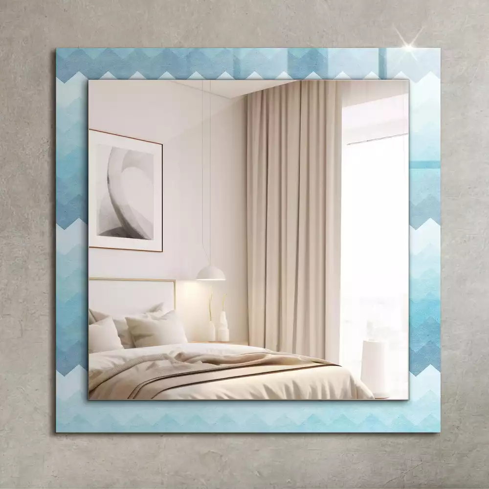 Miroir décoratif rectangulaire Motif en zigzag dégradé