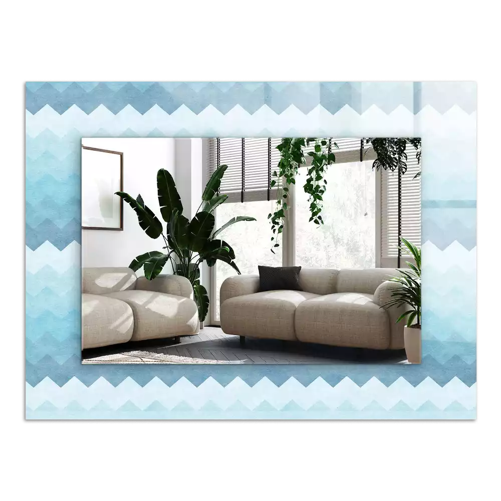 Miroir décoratif rectangulaire Motif en zigzag dégradé