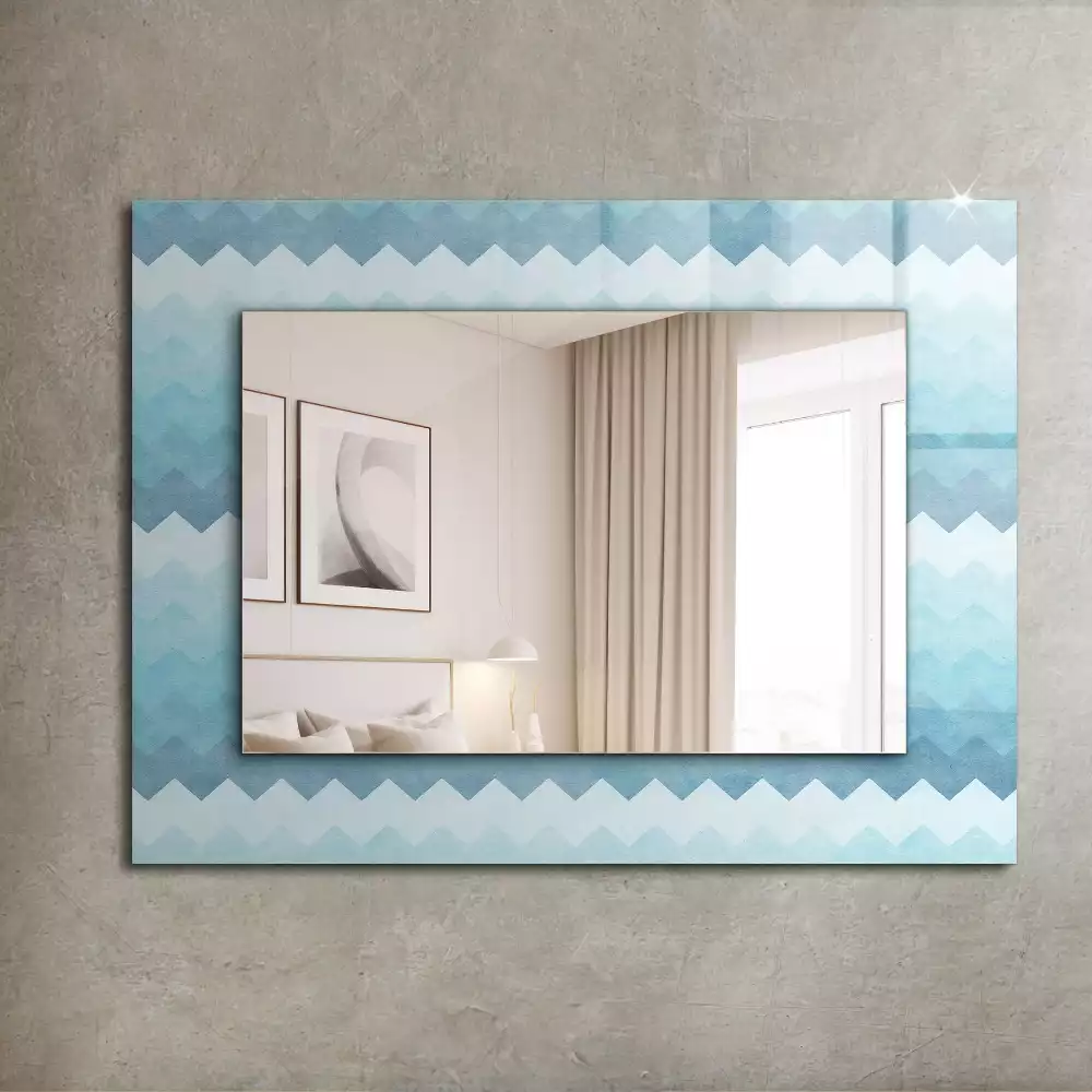 Miroir décoratif rectangulaire Motif en zigzag dégradé