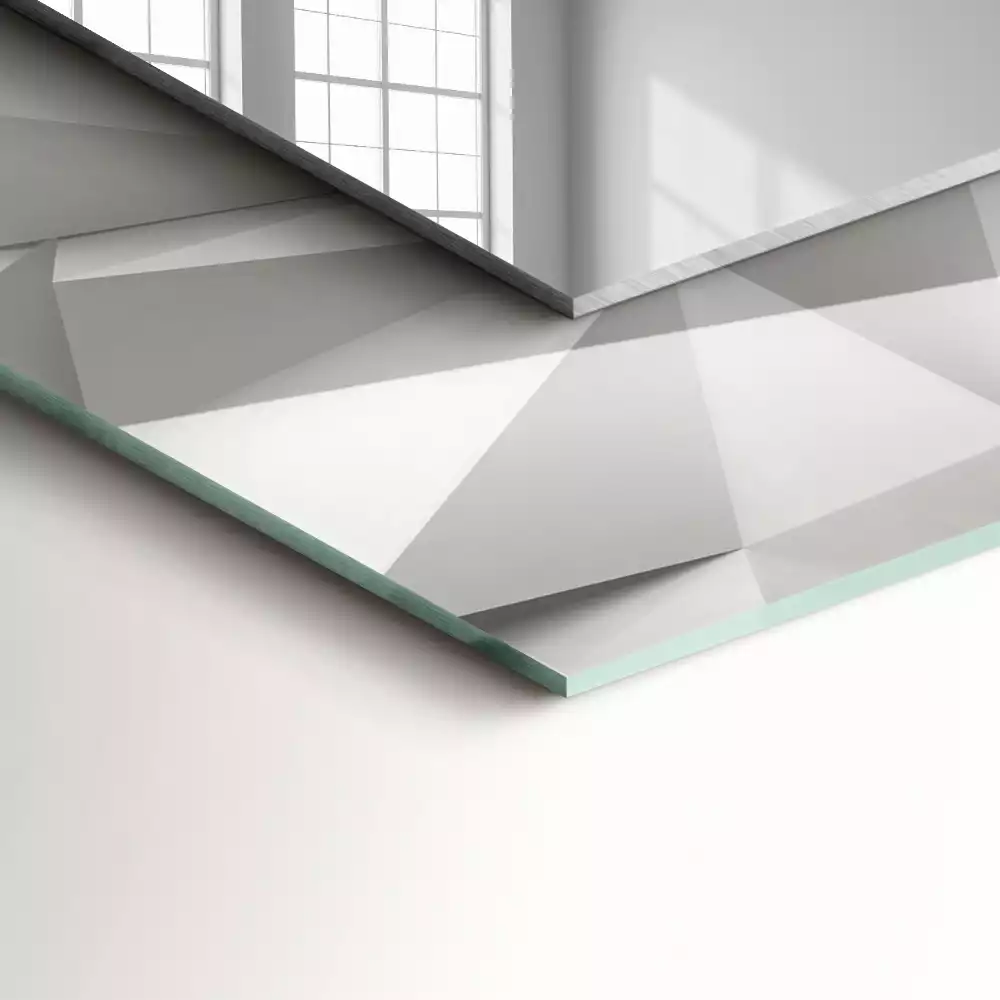 Miroir avec imprimé décoratif rectangulaire Formes géométriques abstraites