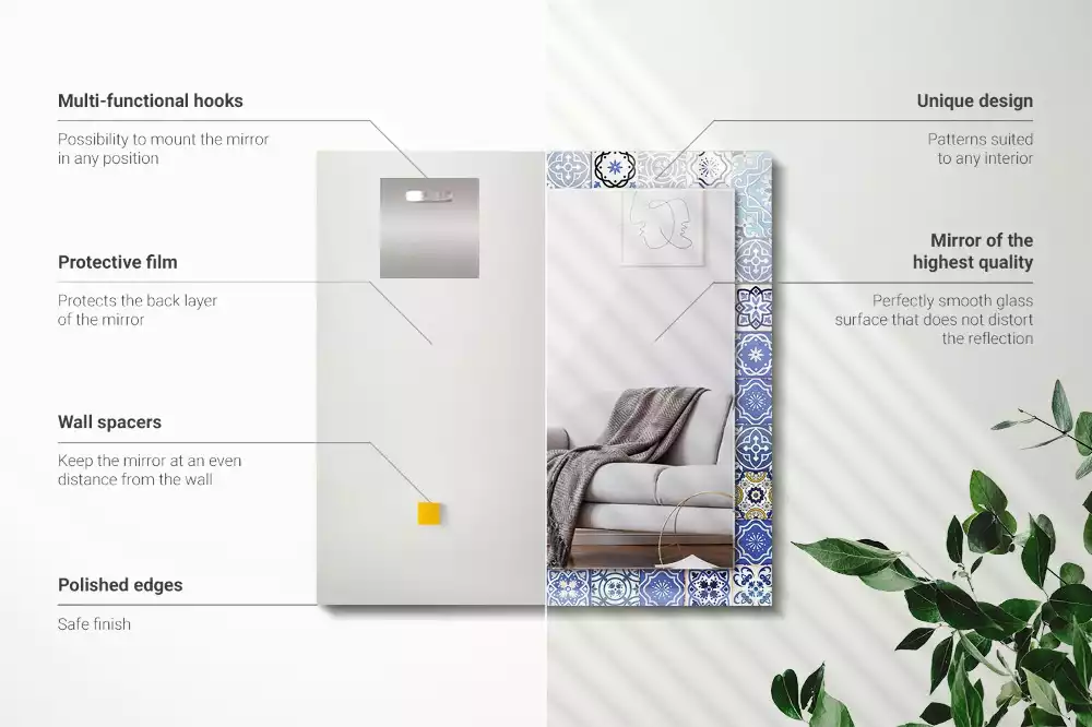 Miroir décoratif rectangulaire Motifs marocains