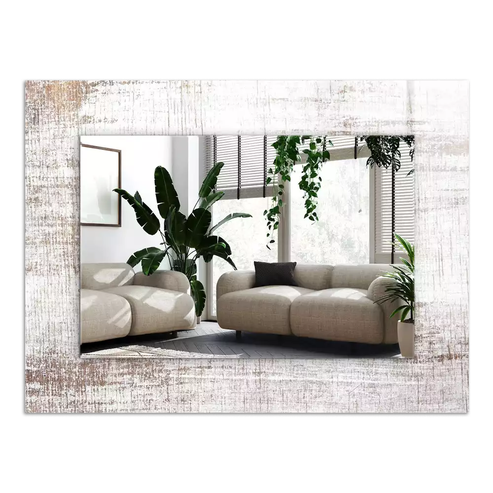 Miroir avec imprimé rectangulaire Bois ancien