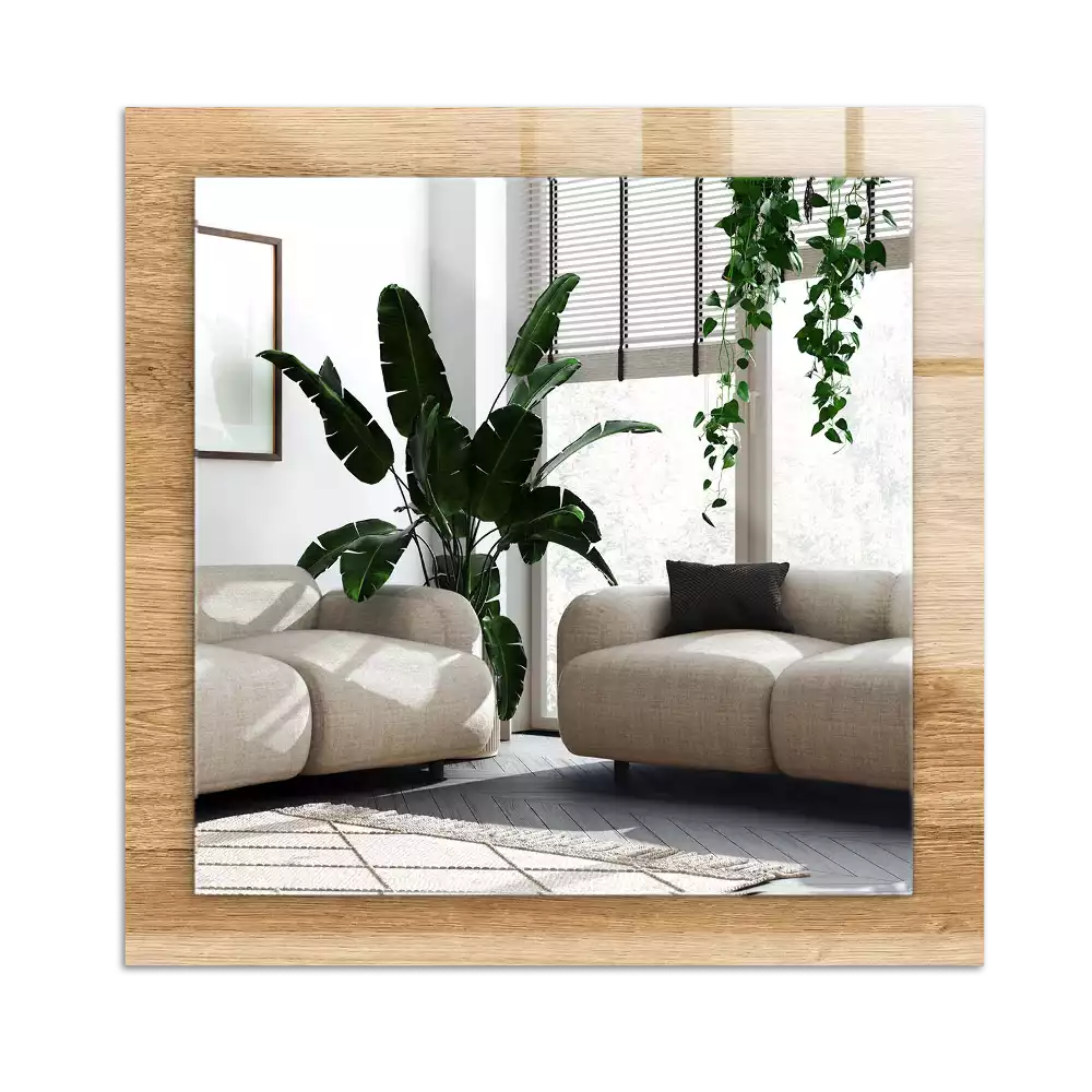 Miroir décoratif rectangulaire Bois texturé