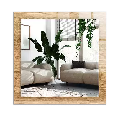 Miroir décoratif rectangulaire Bois texturé