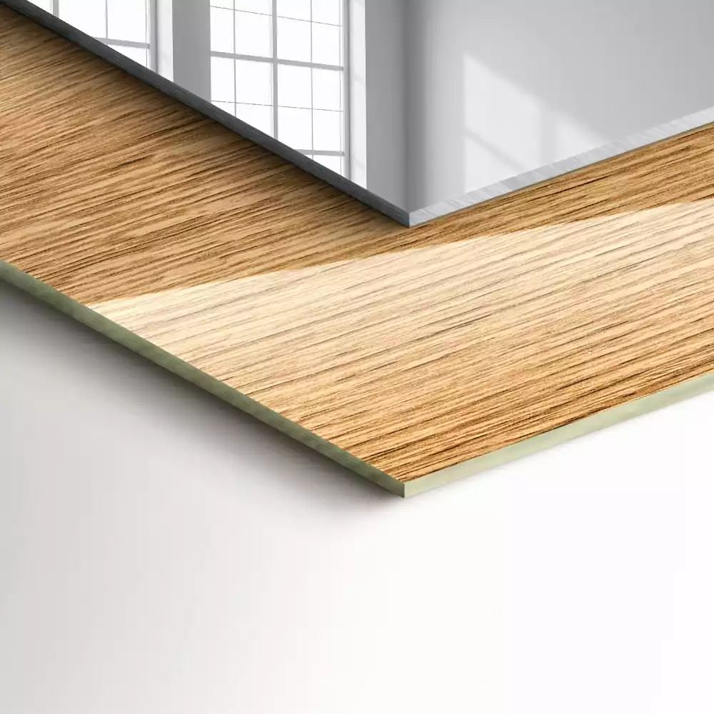 Miroir décoratif rectangulaire Bois texturé