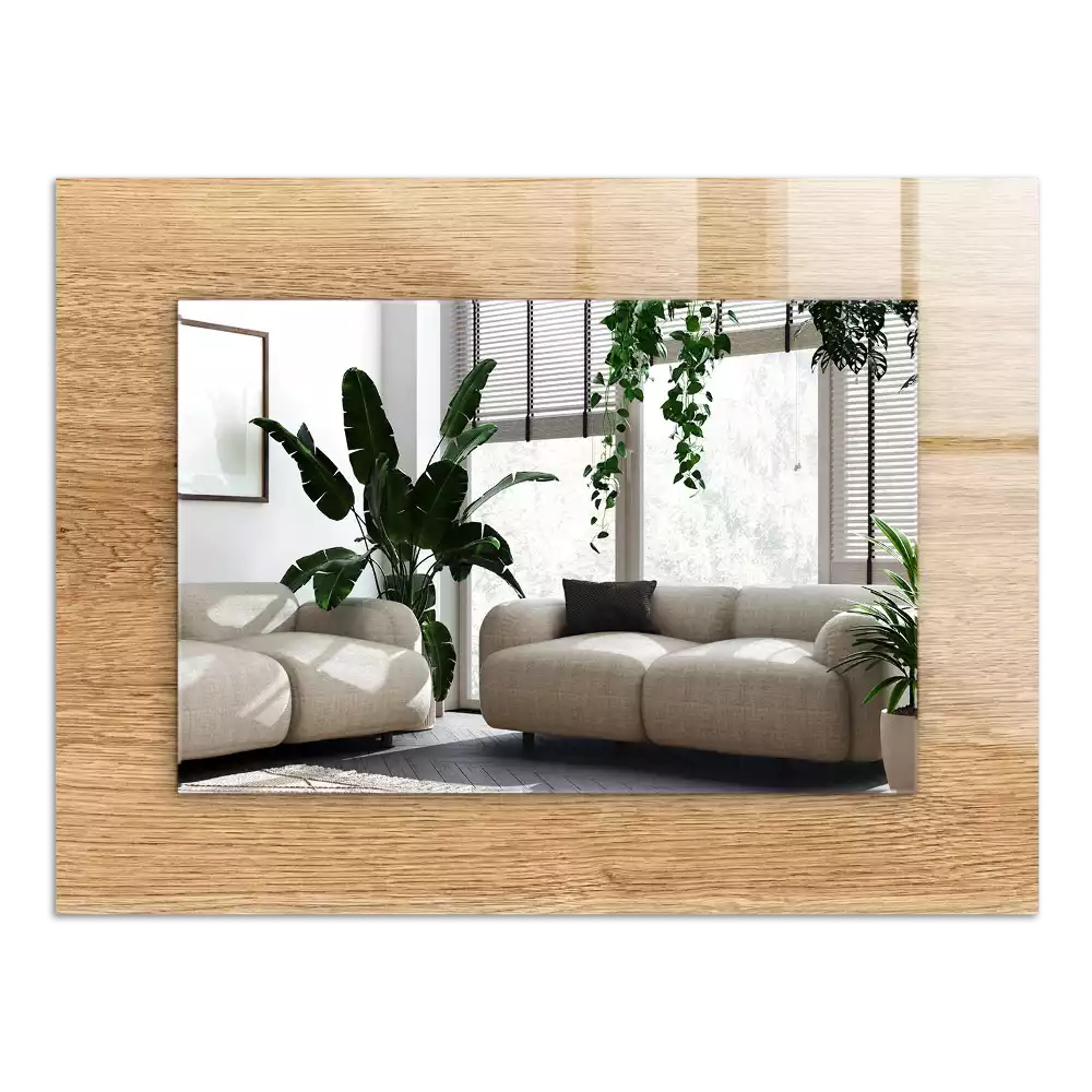 Miroir décoratif rectangulaire Bois texturé