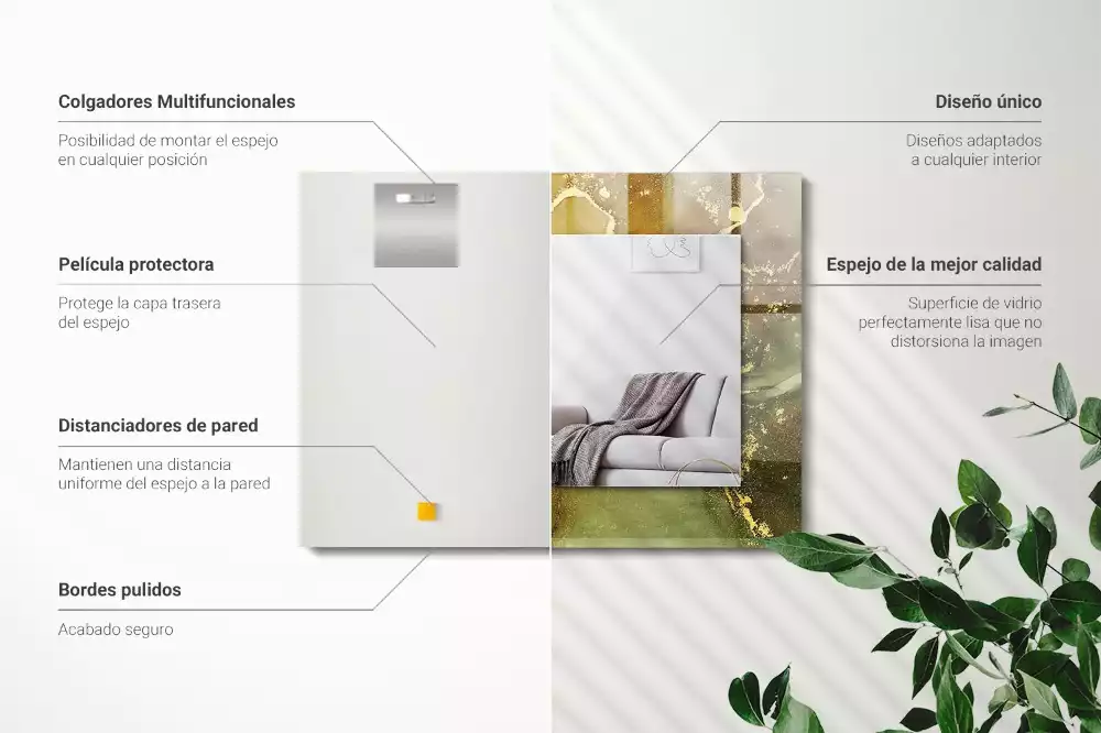 Miroir décoratif rectangulaire Art abstrait