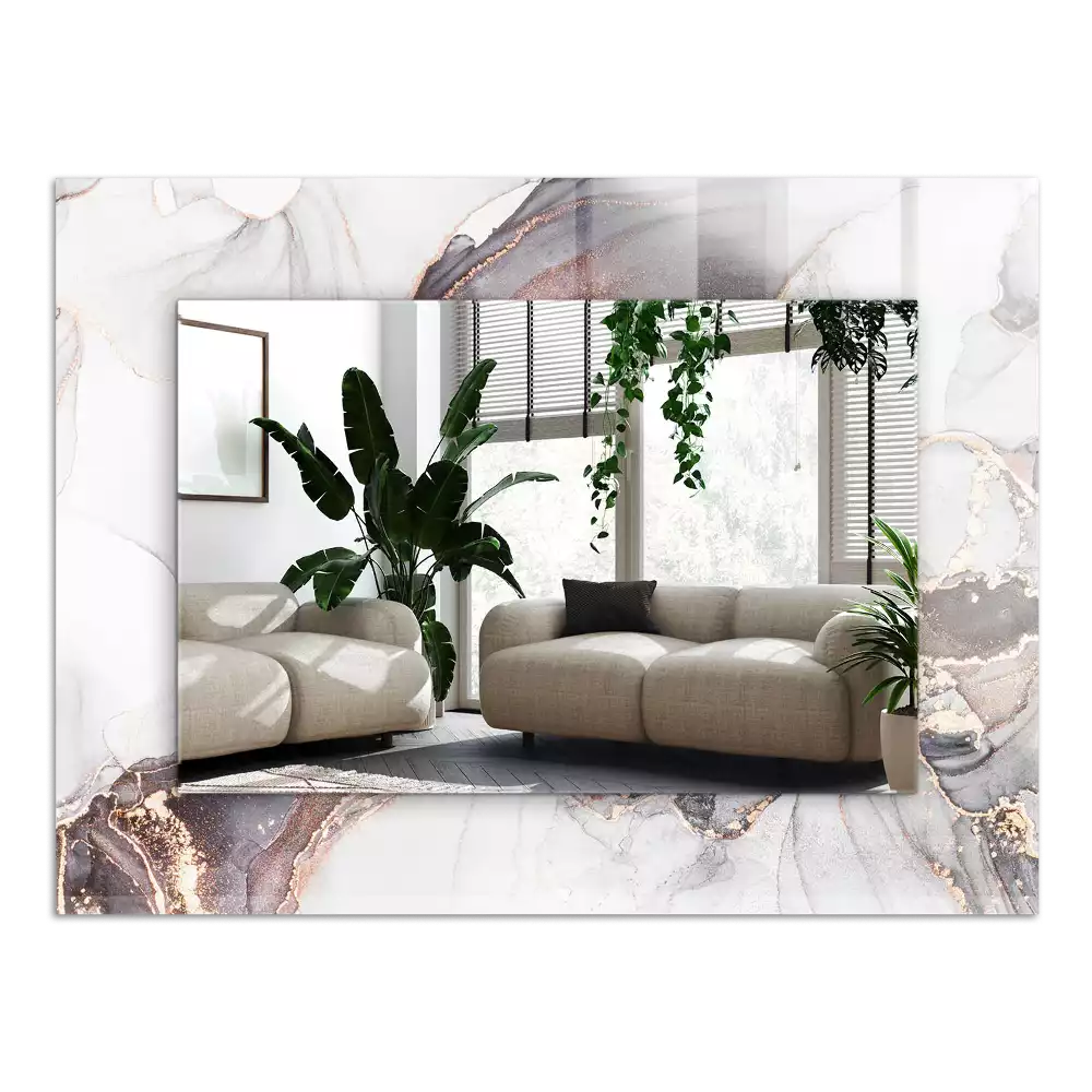 Miroir décoratif rectangulaire Art abstrait marbre