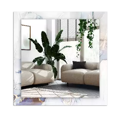 Miroir avec imprimé rectangulaire Art abstrait marbre