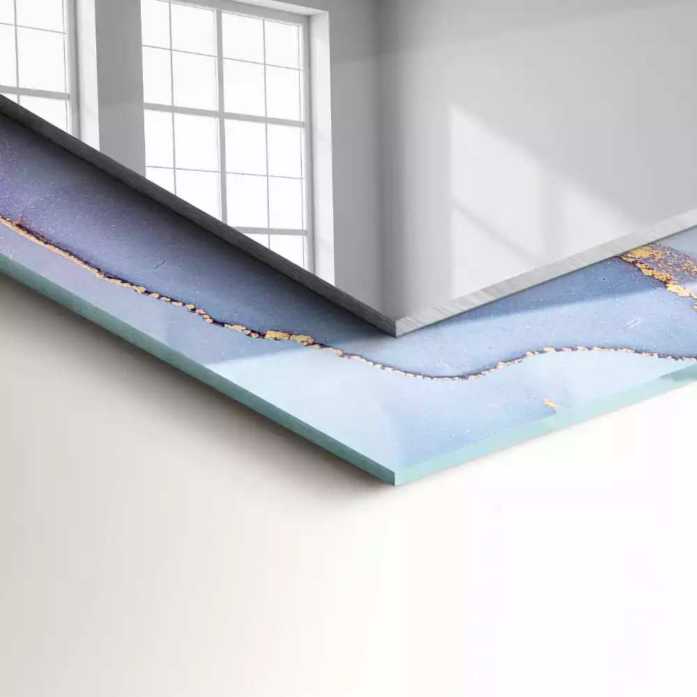 Miroir avec imprimé rectangulaire Aquarelle abstraite