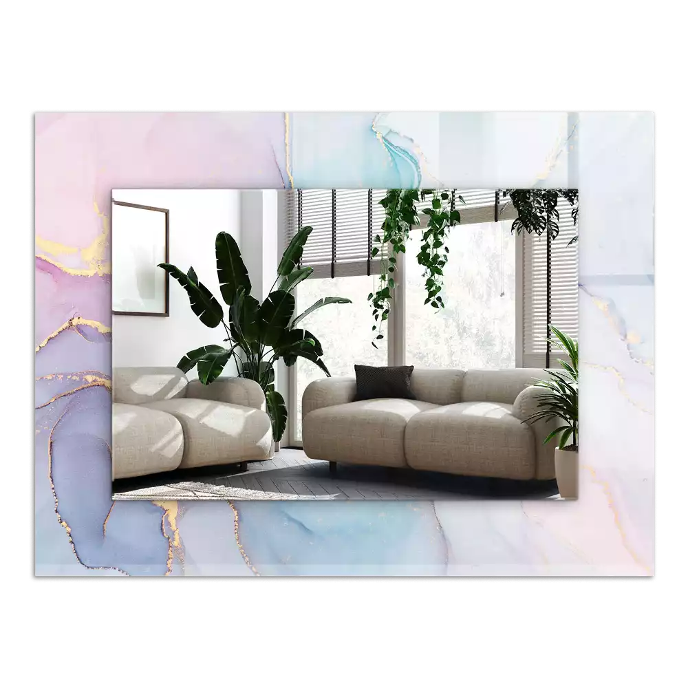 Miroir avec imprimé rectangulaire Aquarelle abstraite