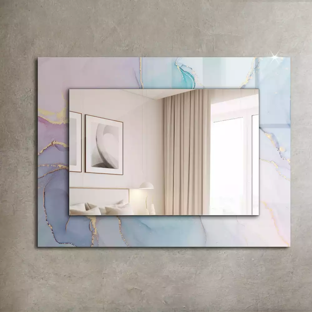Miroir avec imprimé rectangulaire Aquarelle abstraite
