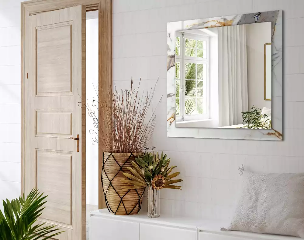 Miroir décoratif rectangulaire Marbre avec veines