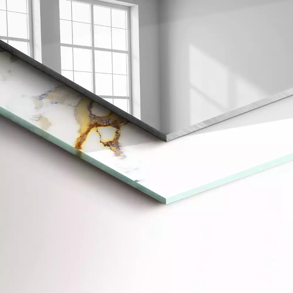 Miroir décoratif rectangulaire Marbre avec veines